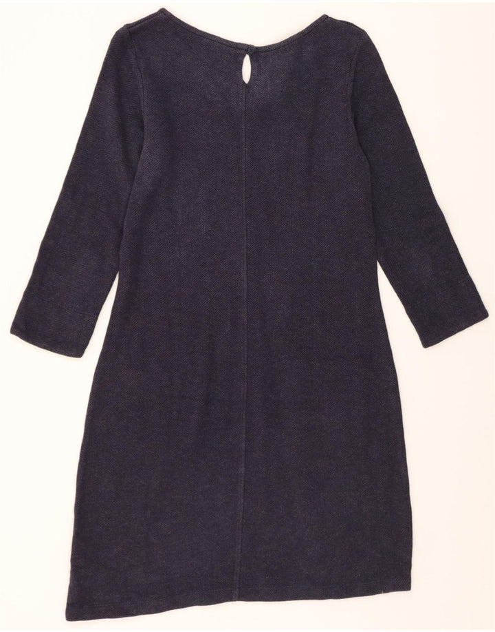 WHITE STUFF Womens Shift Dress UK 10 Small Navy Blue Herringbone Vintage White Stuff and Second-Hand White Stuff from Messina Hembry 