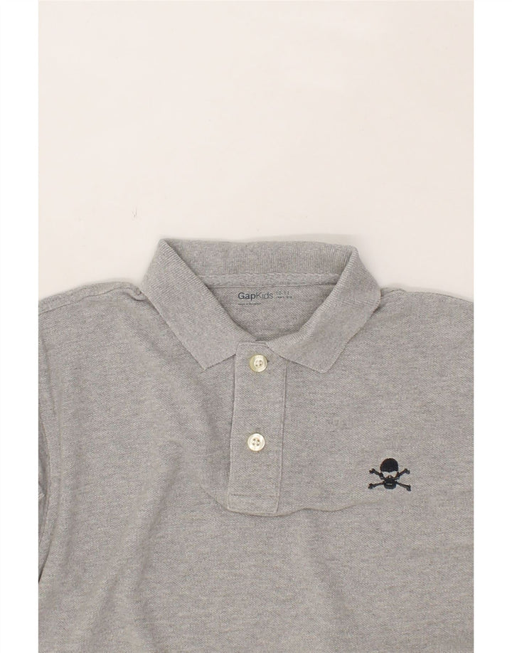 GAP Boys Polo Shirt 10-11 Years Grey Cotton Vintage Gap and Second-Hand Gap from Messina Hembry 