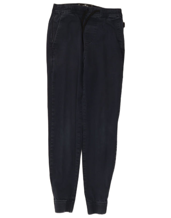 Hollister Womens Joggers Chino Trousers XS W25 L27 Navy Blue Cotton