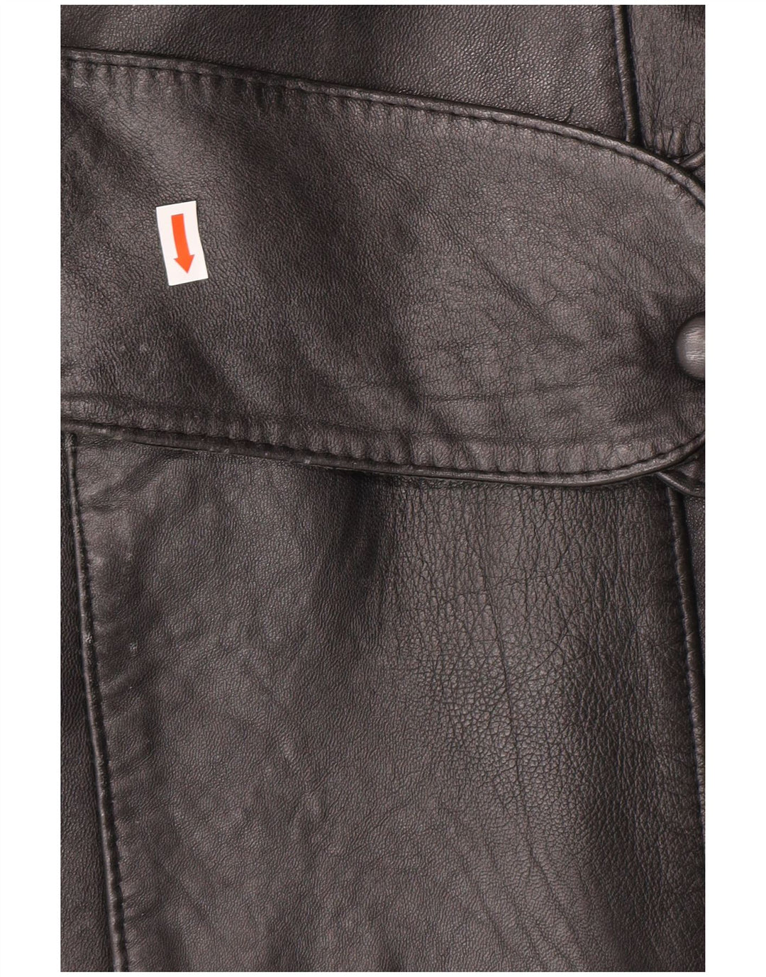 SARDAR LONDON Womens Oversized Leather Coat UK 10 Small Black Leather