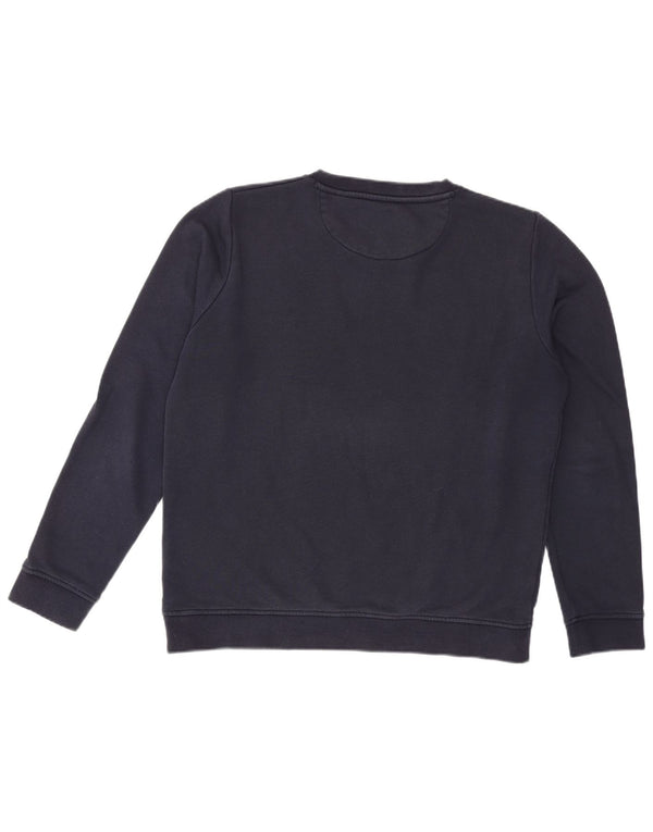 Gant Womens Graphic Sweatshirt Jumper UK 16 Large Navy Blue Cotton