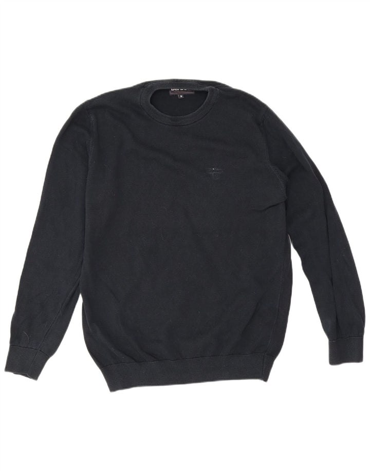 Barbour Mens Crew Neck Jumper Sweater Medium Navy Blue Cotton