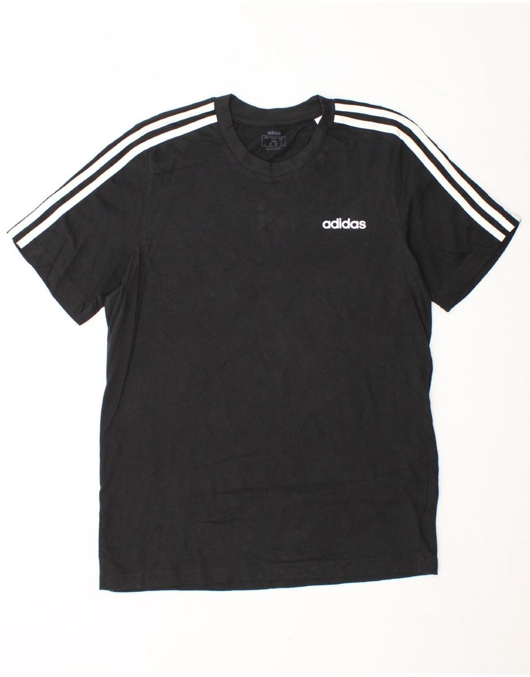 ADIDAS Mens T-Shirt Top Medium Black Cotton