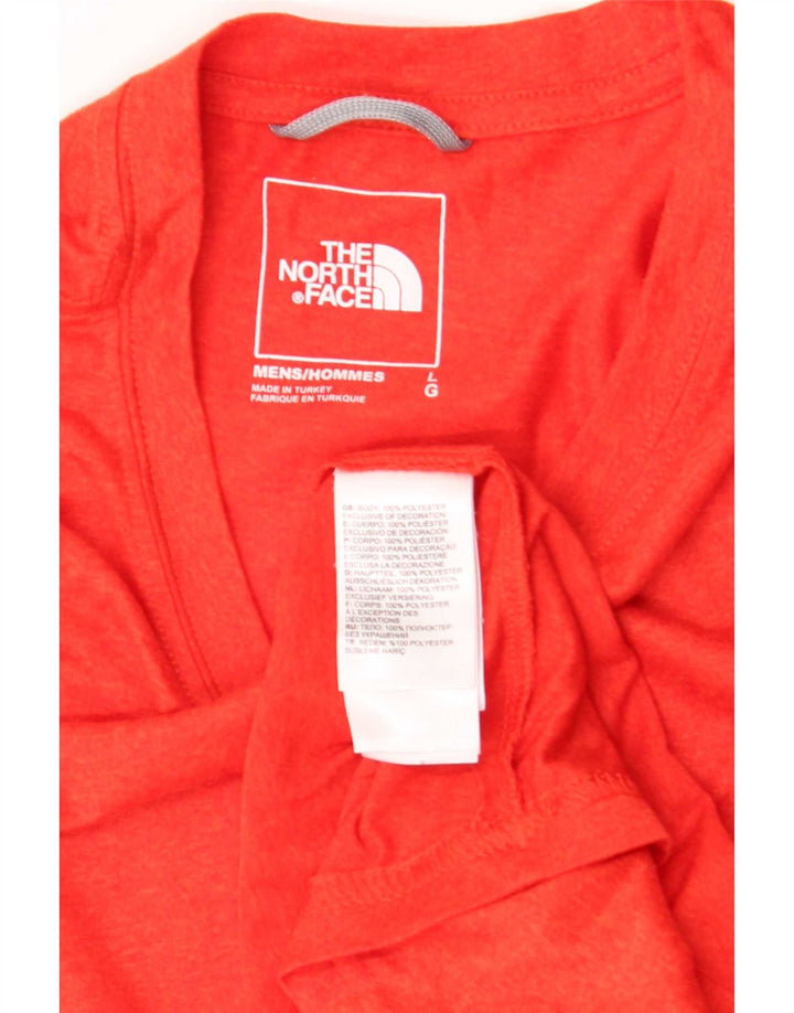 The North Face Mens T-Shirt Top Large Red Polyester