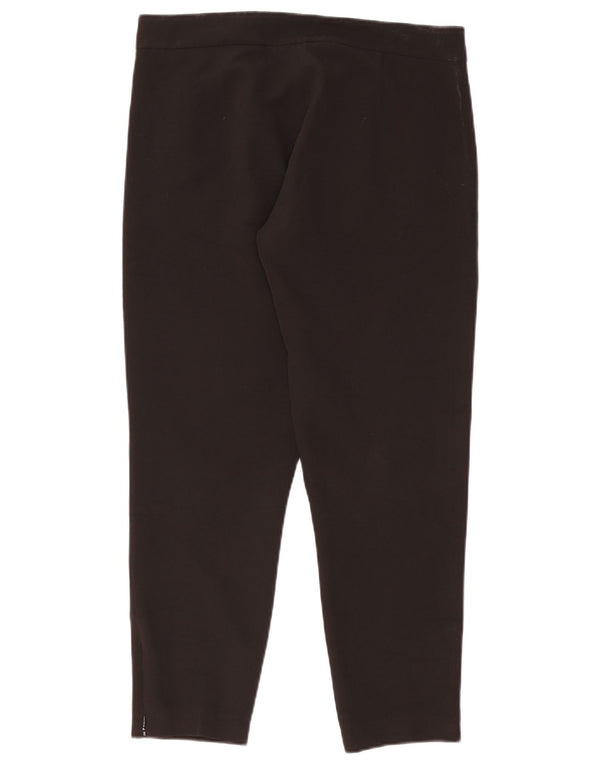 Trussardi Womens Slim Casual Trousers IT 46 Large W36 L27 Black Polyester