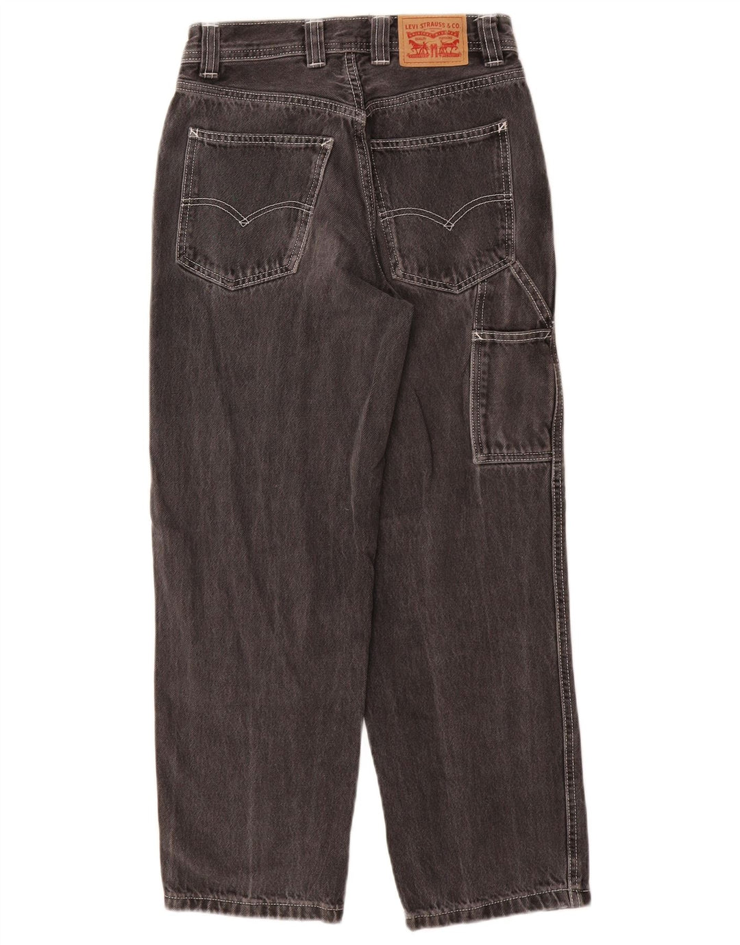 Levi's Womens Cargo Tapered Jeans W25 L26 Grey Cotton