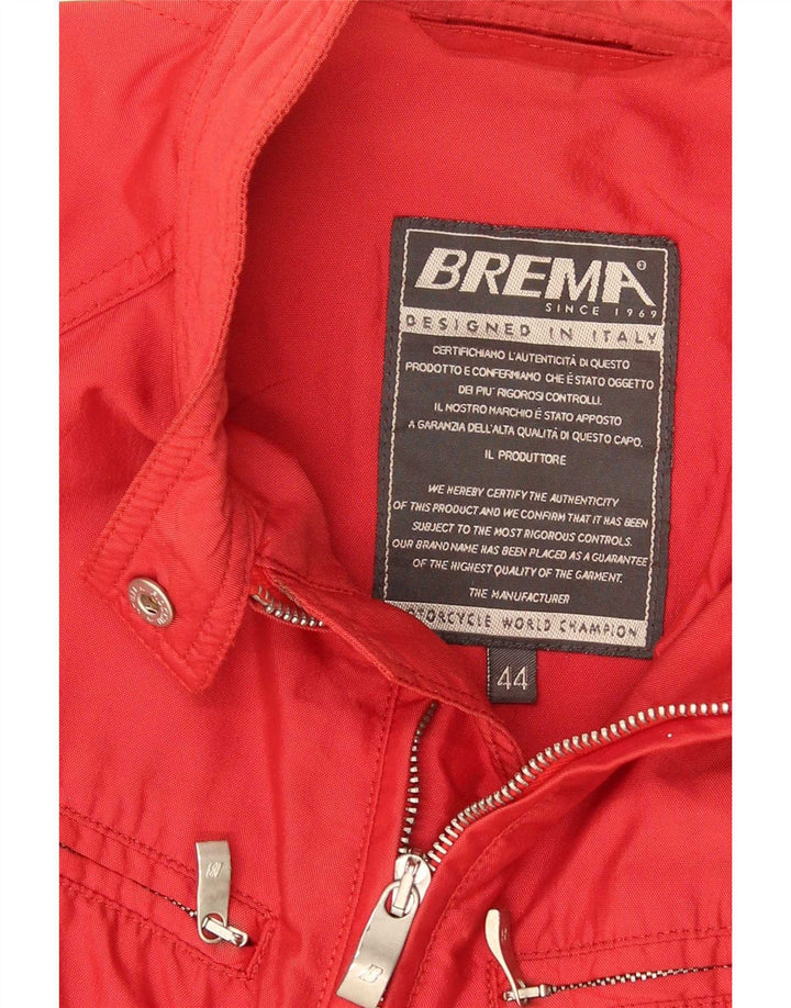 Brema Womens Biker Jacket IT 44 Medium Red Polyamide