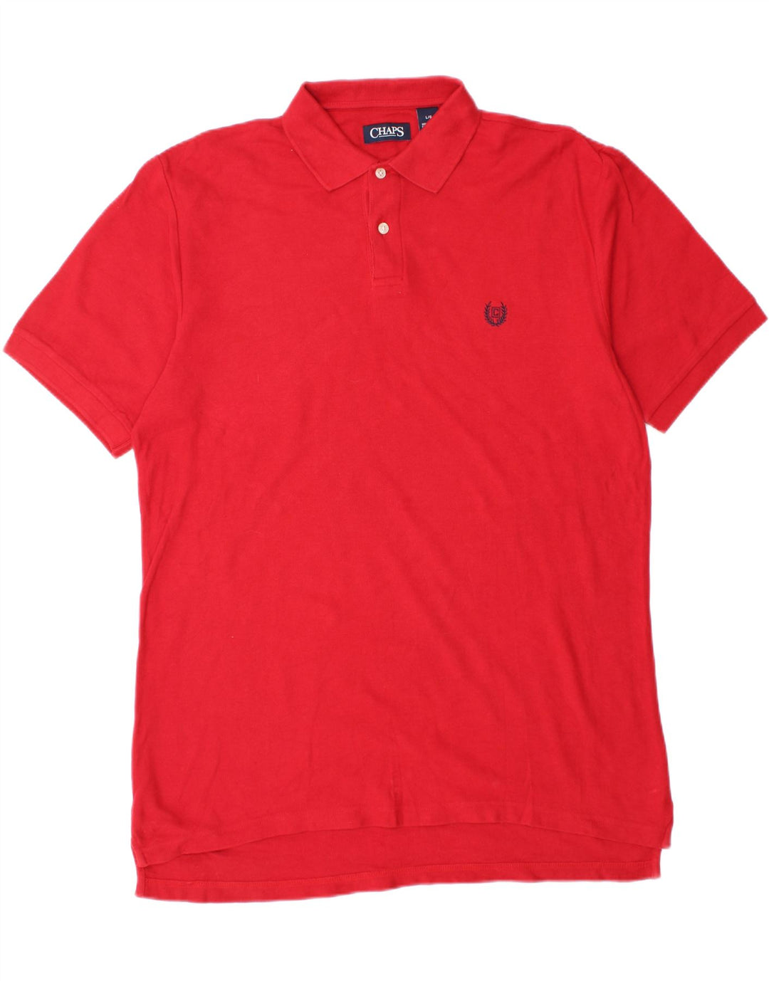 CHAPS Mens Polo Shirt Large Red Cotton Vintage Chaps and Second-Hand Chaps from Messina Hembry 