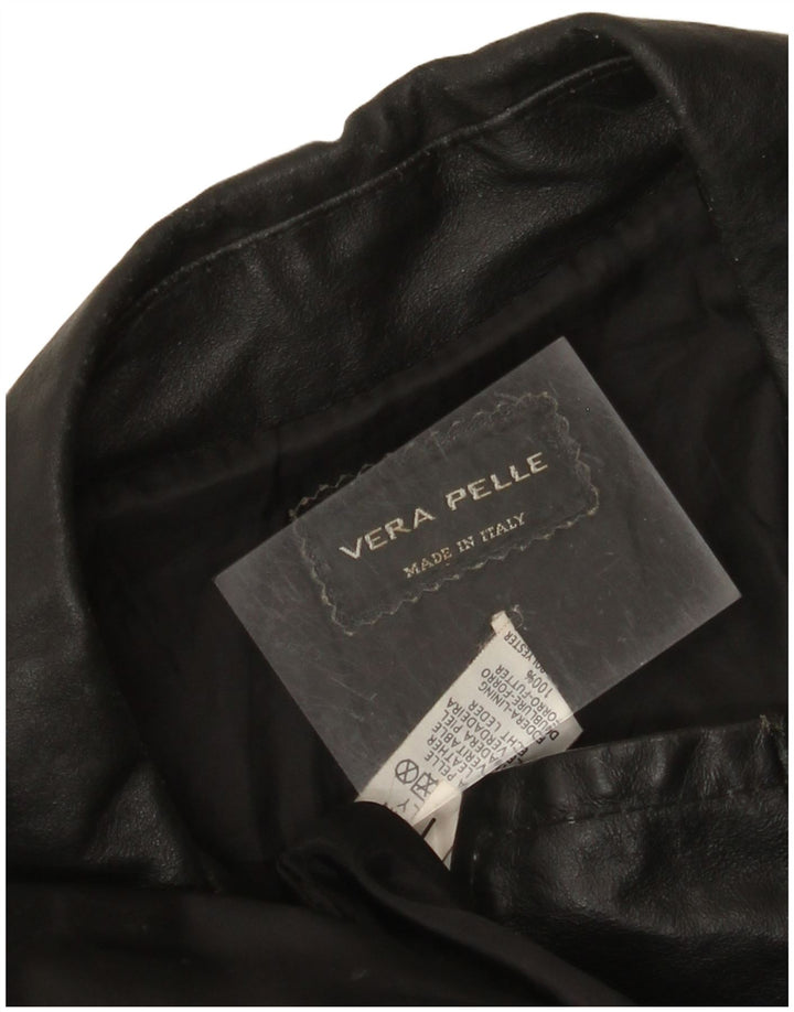 VINTAGE Mens Leather Jacket UK 40 Large Black Leather