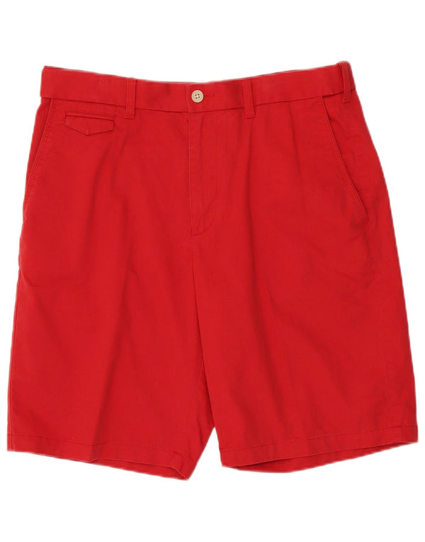 Marks & Spencer Mens Chino Shorts W34 Large Red Cotton