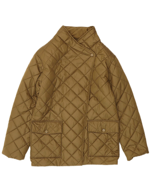 Gant Womens Oversized Quilted Jacket UK 6 XS Khaki