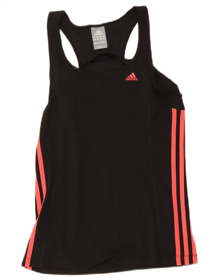 Adidas Womens Climalite Vest Top UK 10 Small Black Polyester