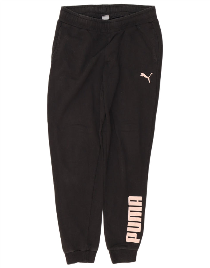 PUMA Womens Graphic Tracksuit Trousers Joggers UK 14 Medium  Black