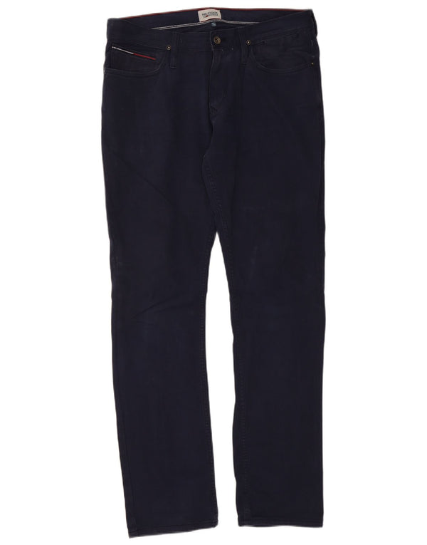 Tommy Hilfiger Mens Slim Jeans W34 L32 Navy Blue Cotton