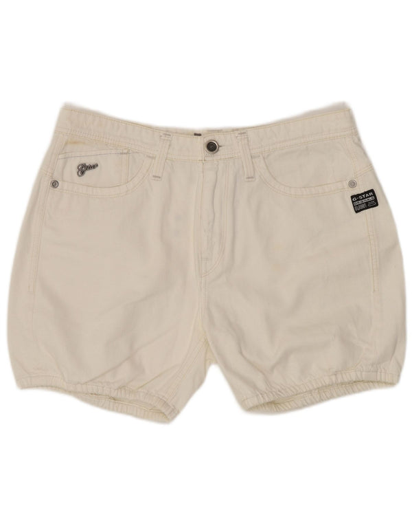 G-Star Womens Denim Shorts W27 Small White Cotton