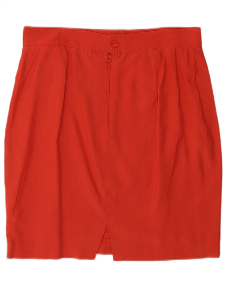 Vintage Womens Pencil Skirt W30 Medium Red