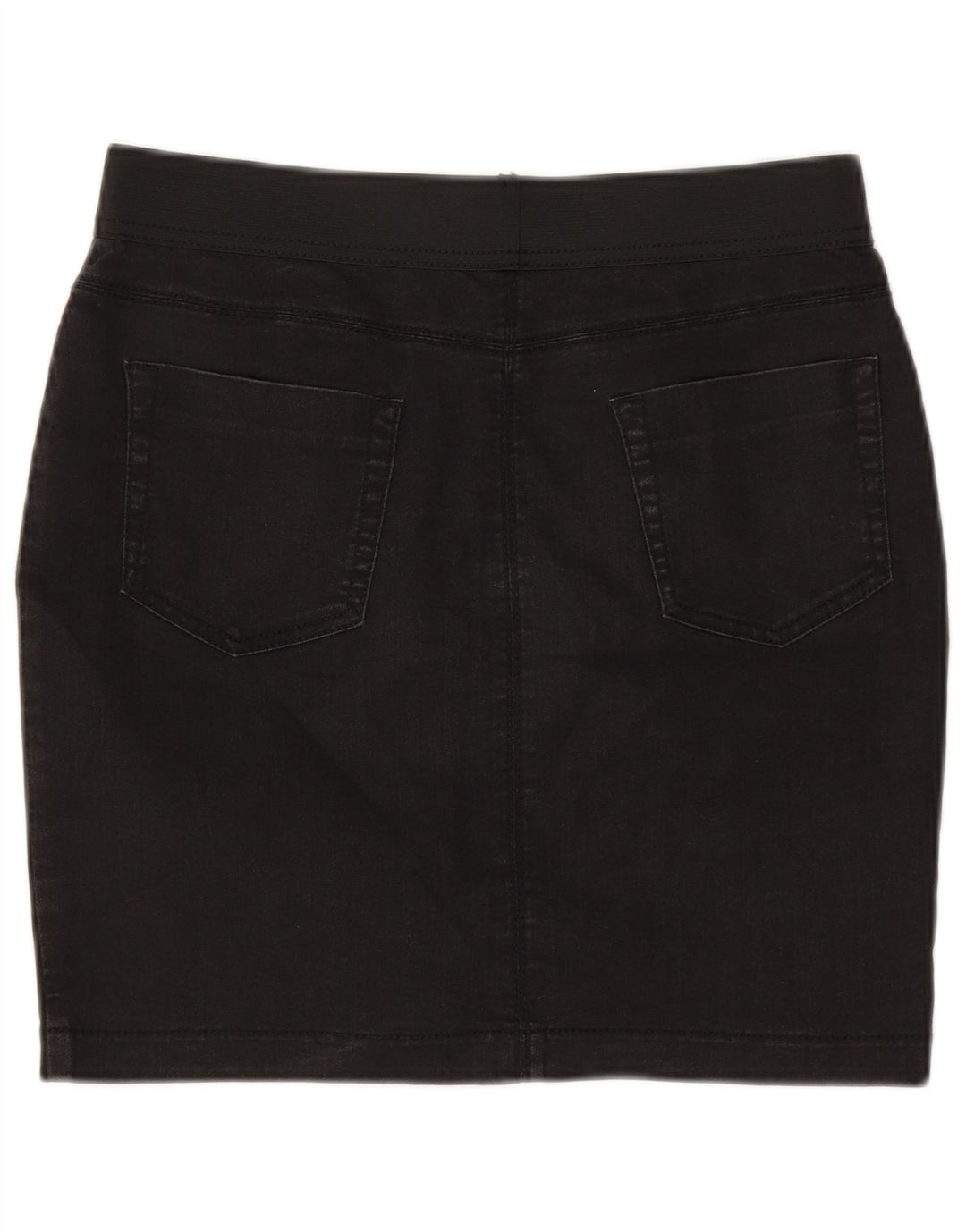 Marks & Spencer Womens Denim Skirt UK 10 Small W30 Black Cotton