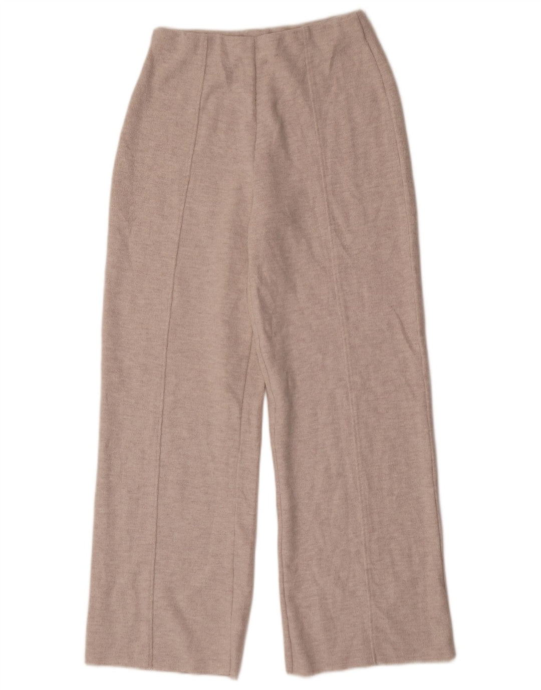Zara Womens Knit Wide Leg Trousers Small W28 L30 Grey Polyester