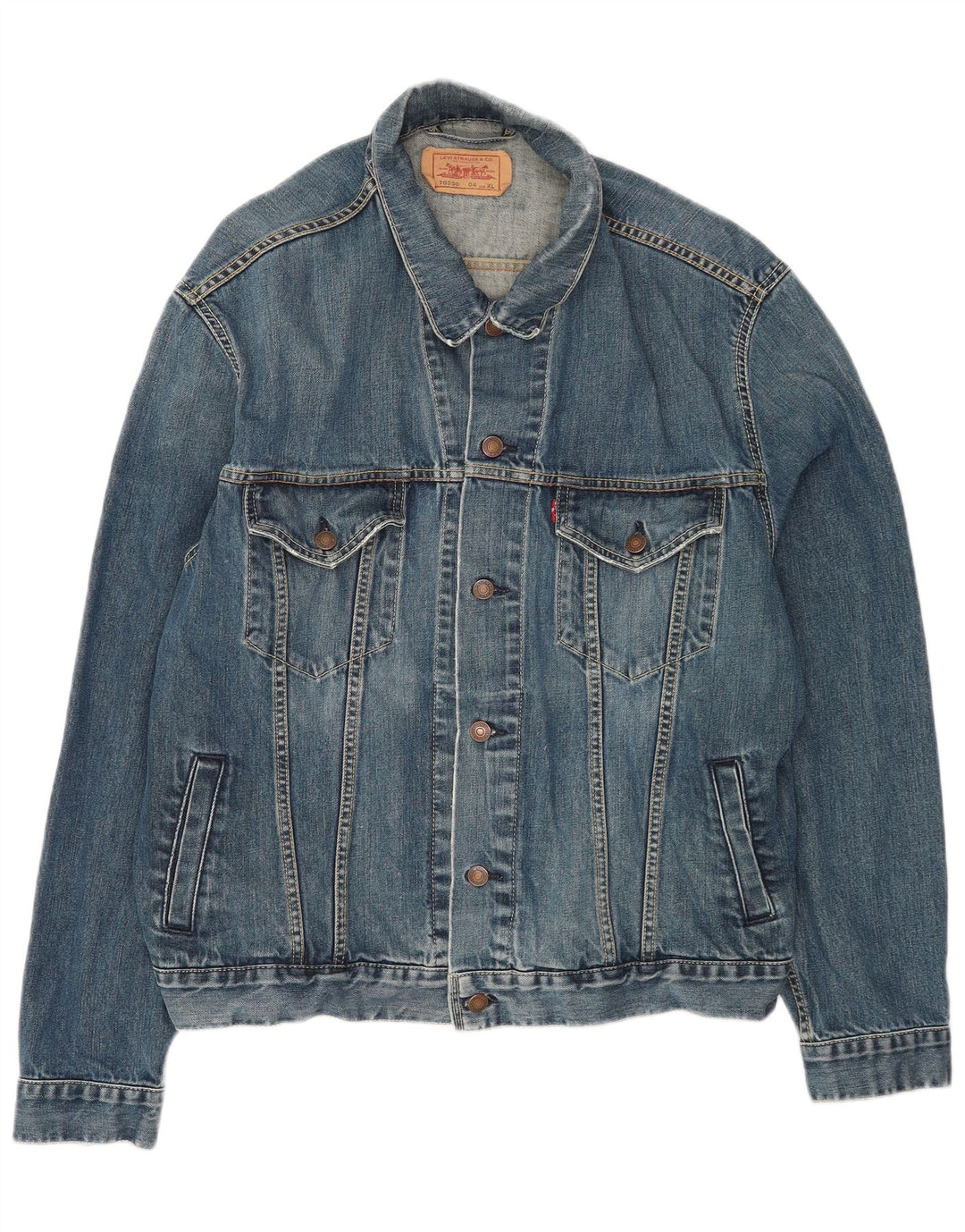 Levi's Mens Denim Jacket UK 42 XL Blue Cotton