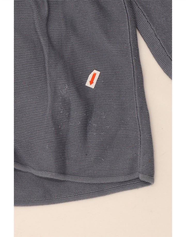 COS Womens Oversized 3/4 Sleeve Boat Neck Jumper Sweater UK 16 Large Grey