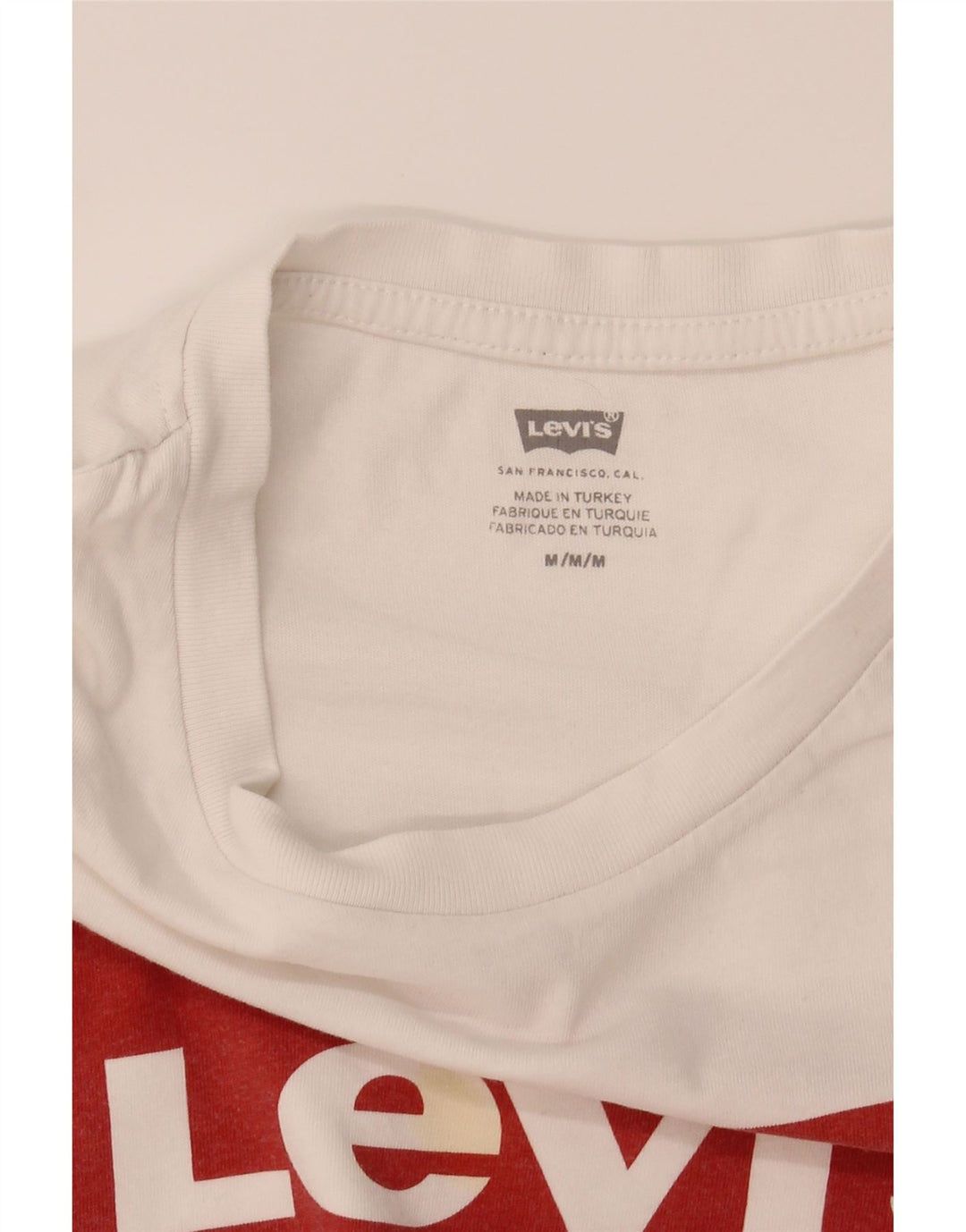 LEVI'S Womens Graphic T-Shirt Top UK 14 Medium White