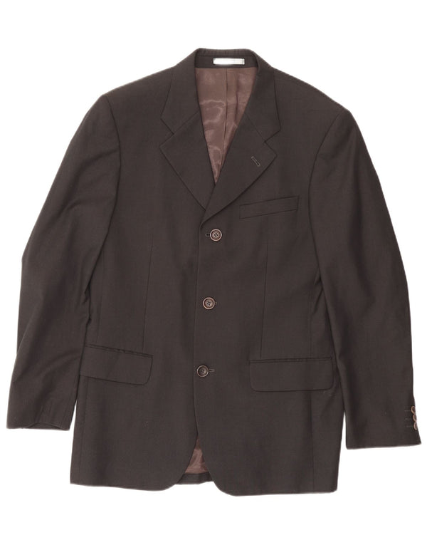 KENZO Mens 3 Button Blazer Jacket IT 48 Medium Navy Blue Wool