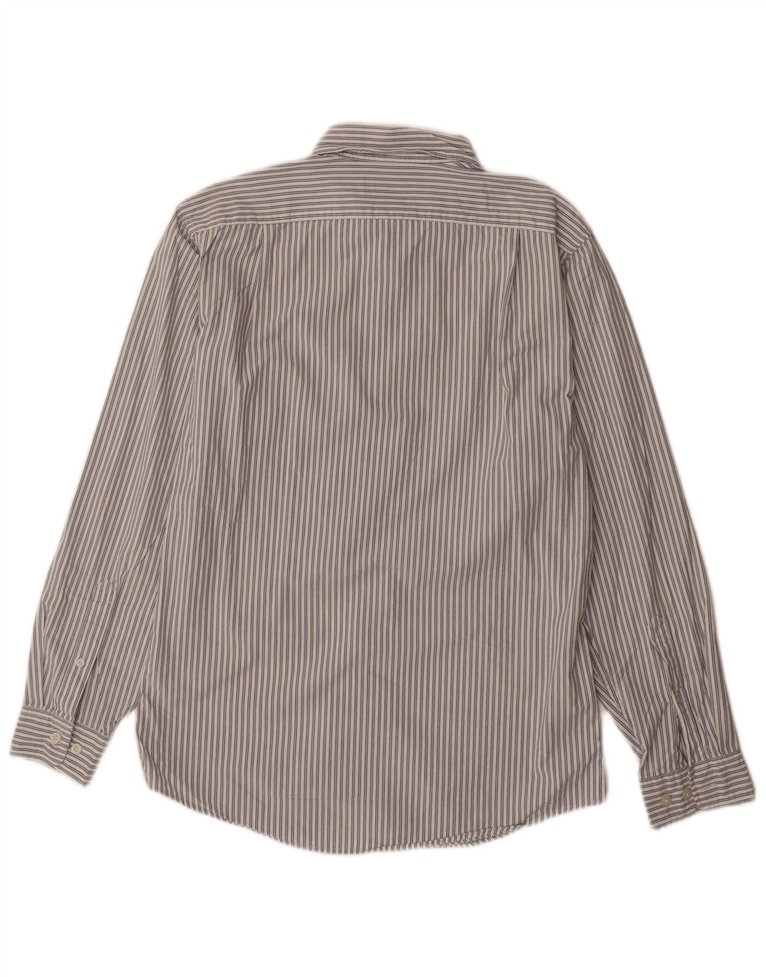 EDDIE BAUER Mens Classic Fit Shirt Small Blue Pinstripe Cotton