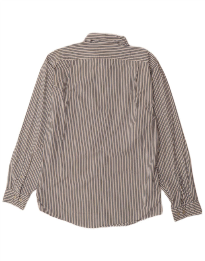 EDDIE BAUER Mens Classic Fit Shirt Small Blue Pinstripe Cotton