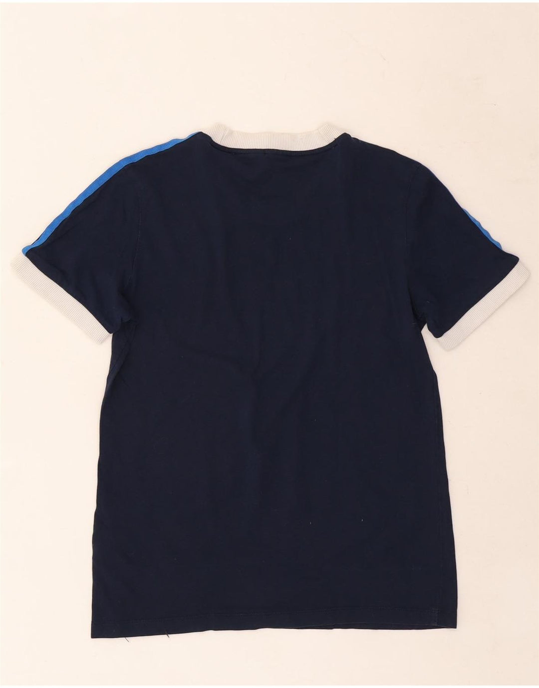 ADIDAS Womens T-Shirt Top UK 10 Small Navy Blue Cotton