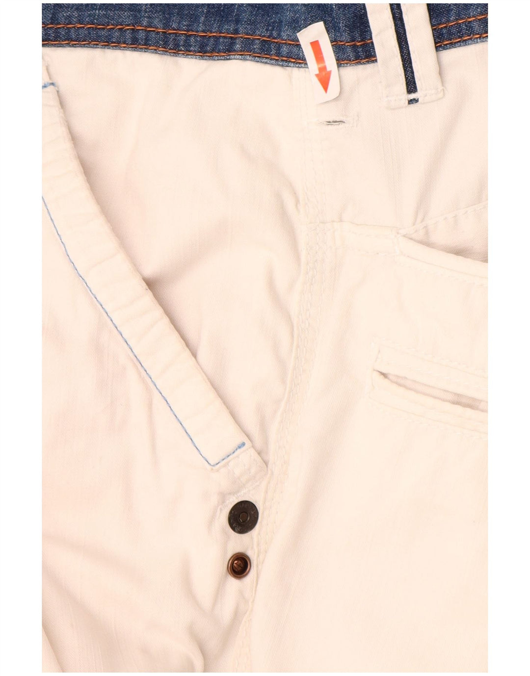 Napapijri Mens Graphic Cargo Shorts IT 46 Small W30 White