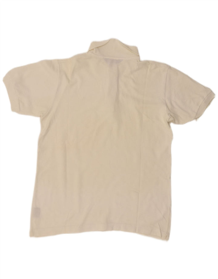 KAPPA Mens Polo Shirt Medium Off White Cotton