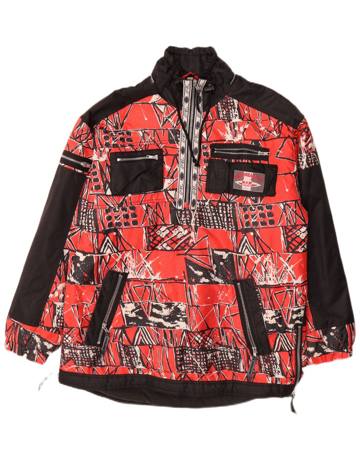 Proline Mens Graphic Anorak Jacket UK 40 Large Red Geometric Polyamide