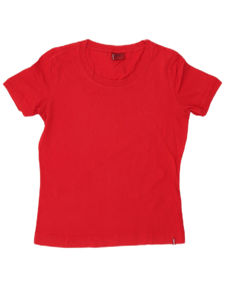 LEVI'S Womens T-Shirt Top UK 12 Medium Red Cotton