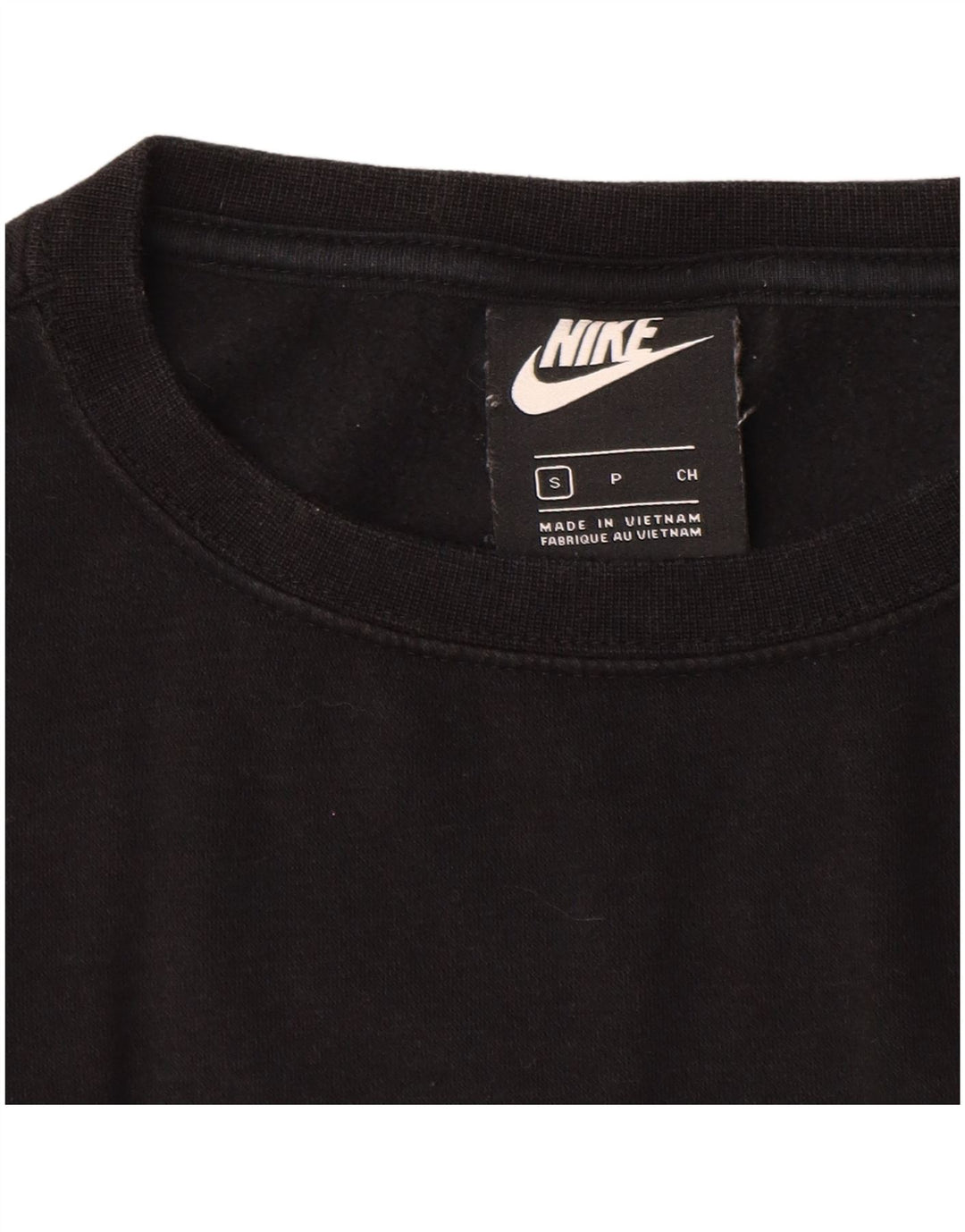 NIKE Womens Oversized Graphic Sweatshirt Jumper UK 10 Small Black
