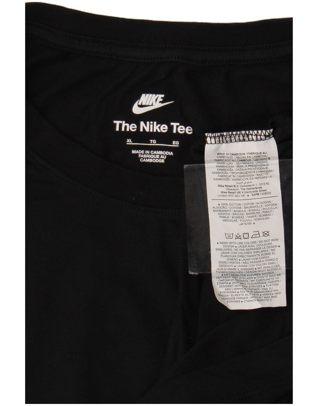 Nike Mens Top Long Sleeve XL Black Cotton