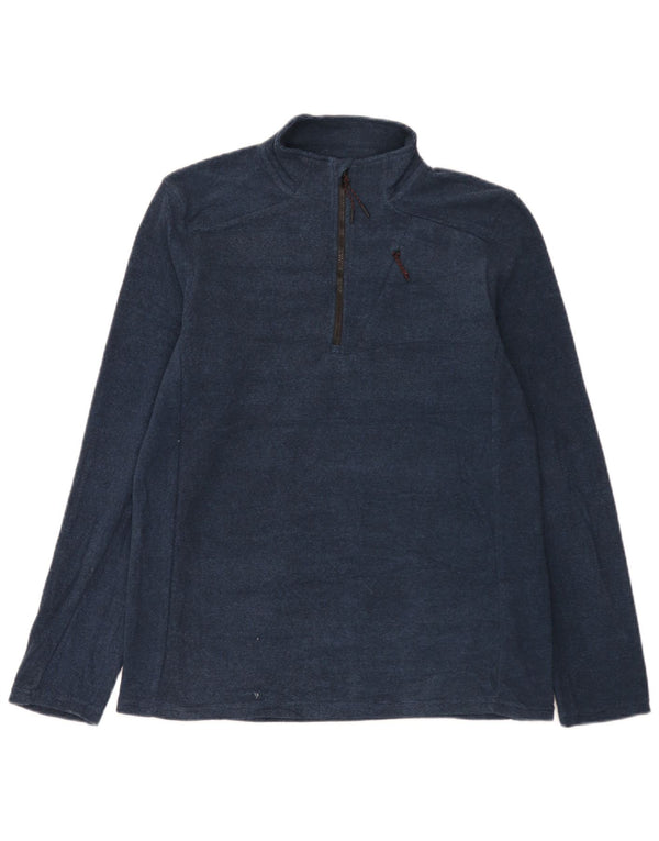 Mountain Warehouse Mens Zip Neck Sweatshirt Jumper Medium Navy Blue Flecked
