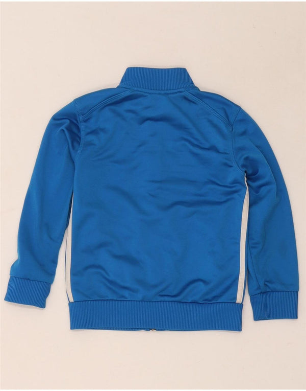 Adidas Boys Tracksuit Top Jacket 5-6 Years Blue Polyester