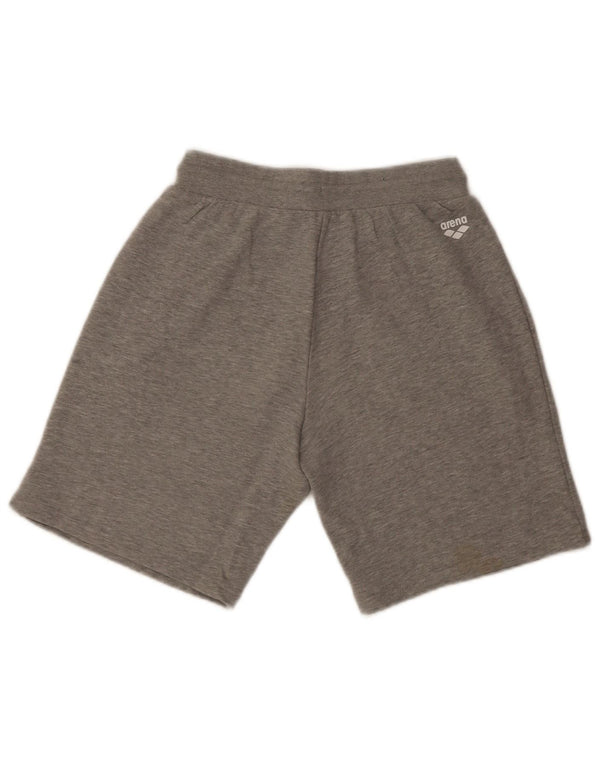 Arena Womens Graphic Sport Shorts UK 10 Small Grey Cotton