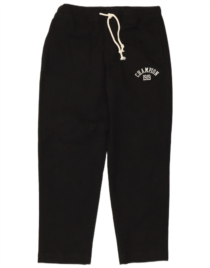 Champion Mens Graphic Tracksuit Trousers Large  Black Cotton