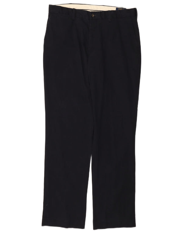 POLO RALPH LAUREN Mens Straight Chino Trousers W34 L34 Navy Blue