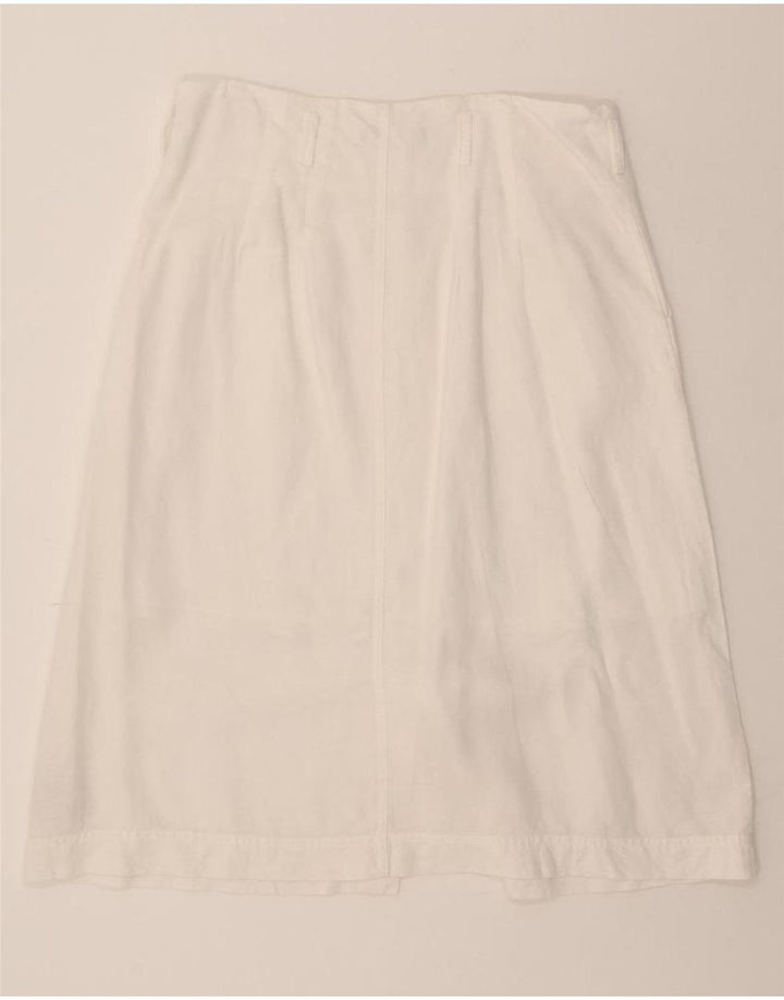 MARKS & SPENCER Womens A-Line Skirt W34 Large White Vintage Marks & Spencer and Second-Hand Marks & Spencer from Messina Hembry 