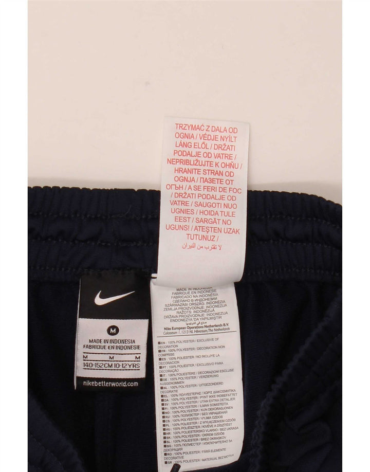 Nike Boys Tracksuit Trousers 10-11 Years Medium Navy Blue Polyester