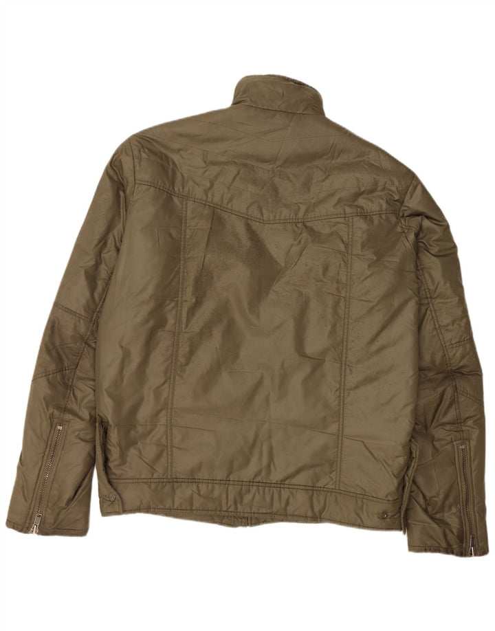 LEE Mens Padded Jacket UK 44 2XL Khaki Polyester