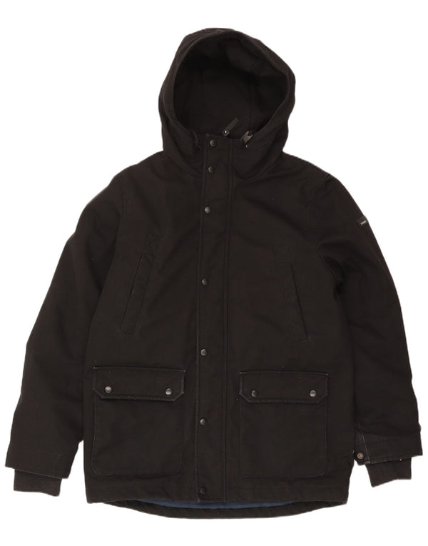 Vintage Industries Mens Hooded Windbreaker Jacket UK 40 Large Black