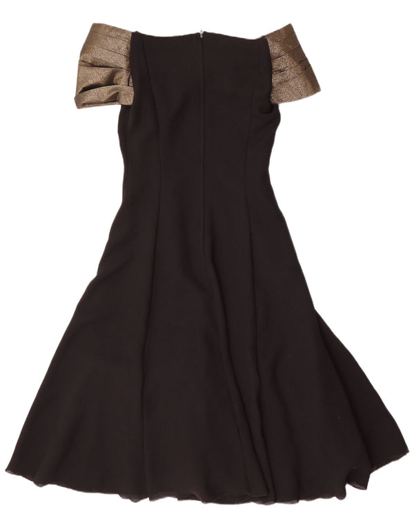 Yessica Womens Off Shoulder Dress EU 36 Small Black Colourblock Polyester
