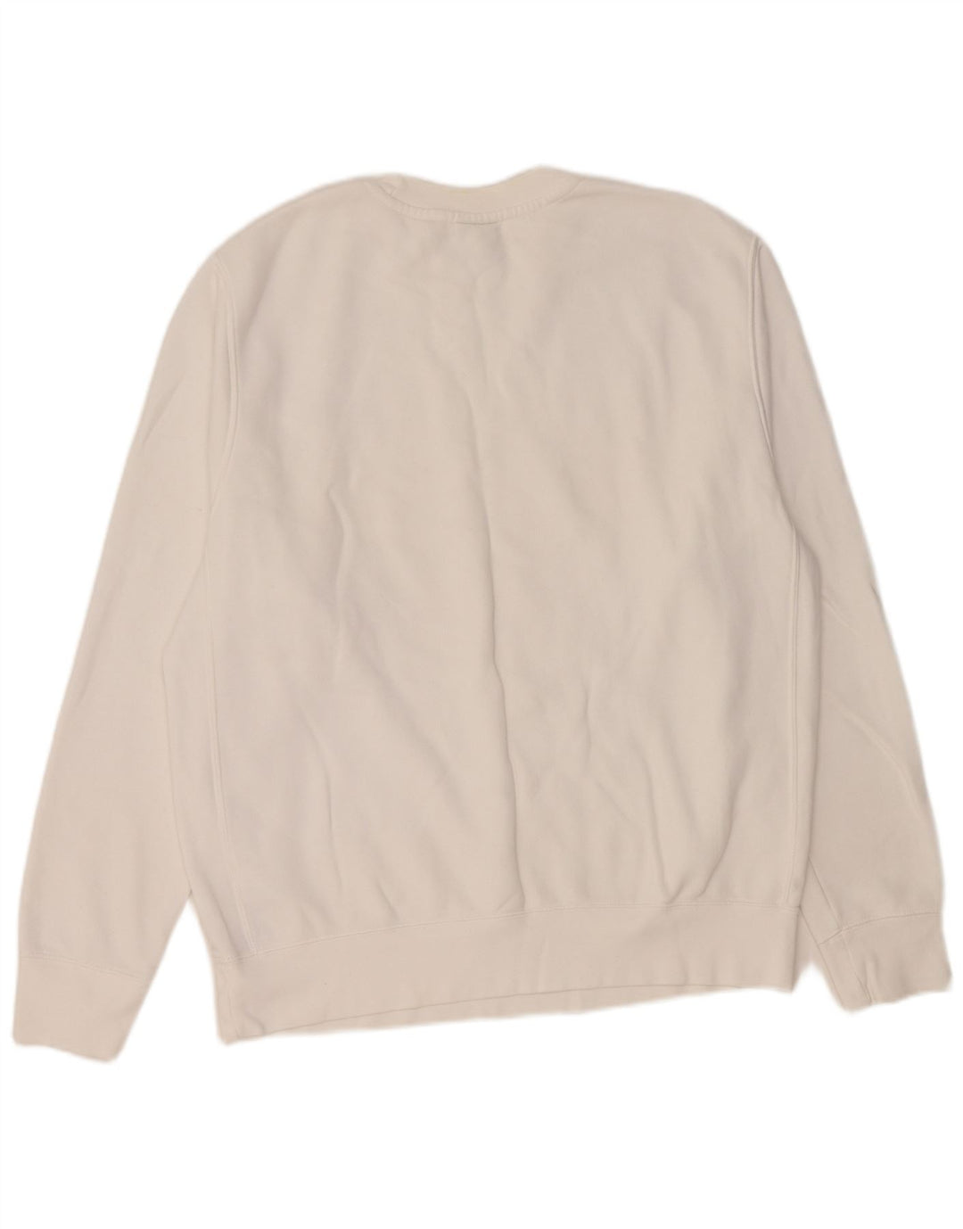 NIKE Mens Sweatshirt Jumper Medium White Cotton