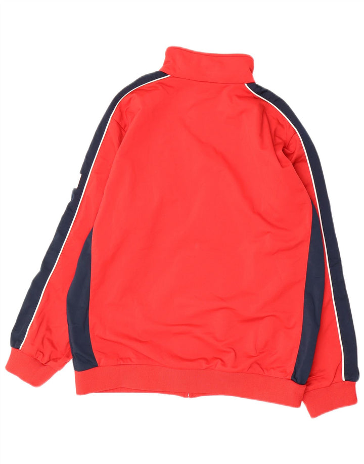 CHAMPION Boys Graphic Tracksuit Top Jacket 13-14 Years XL  Red Colourblock