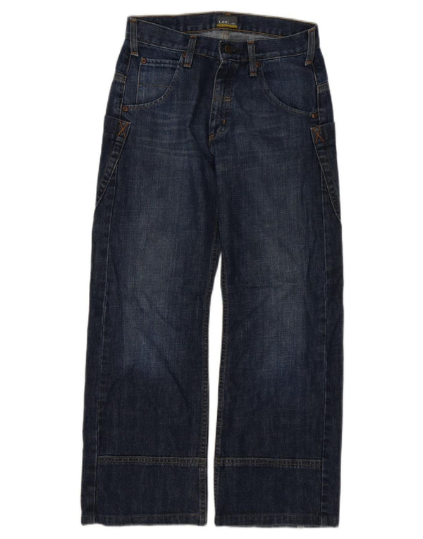 Lee Boys Spencer Wide Leg Jeans 11-12 Years W28 L27 Navy Blue Cotton