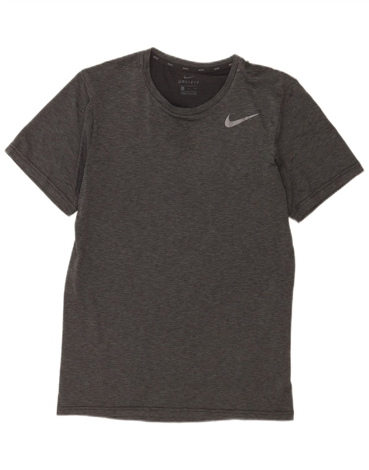 Nike Mens Dri Fit T-Shirt Top Small Grey Polyester