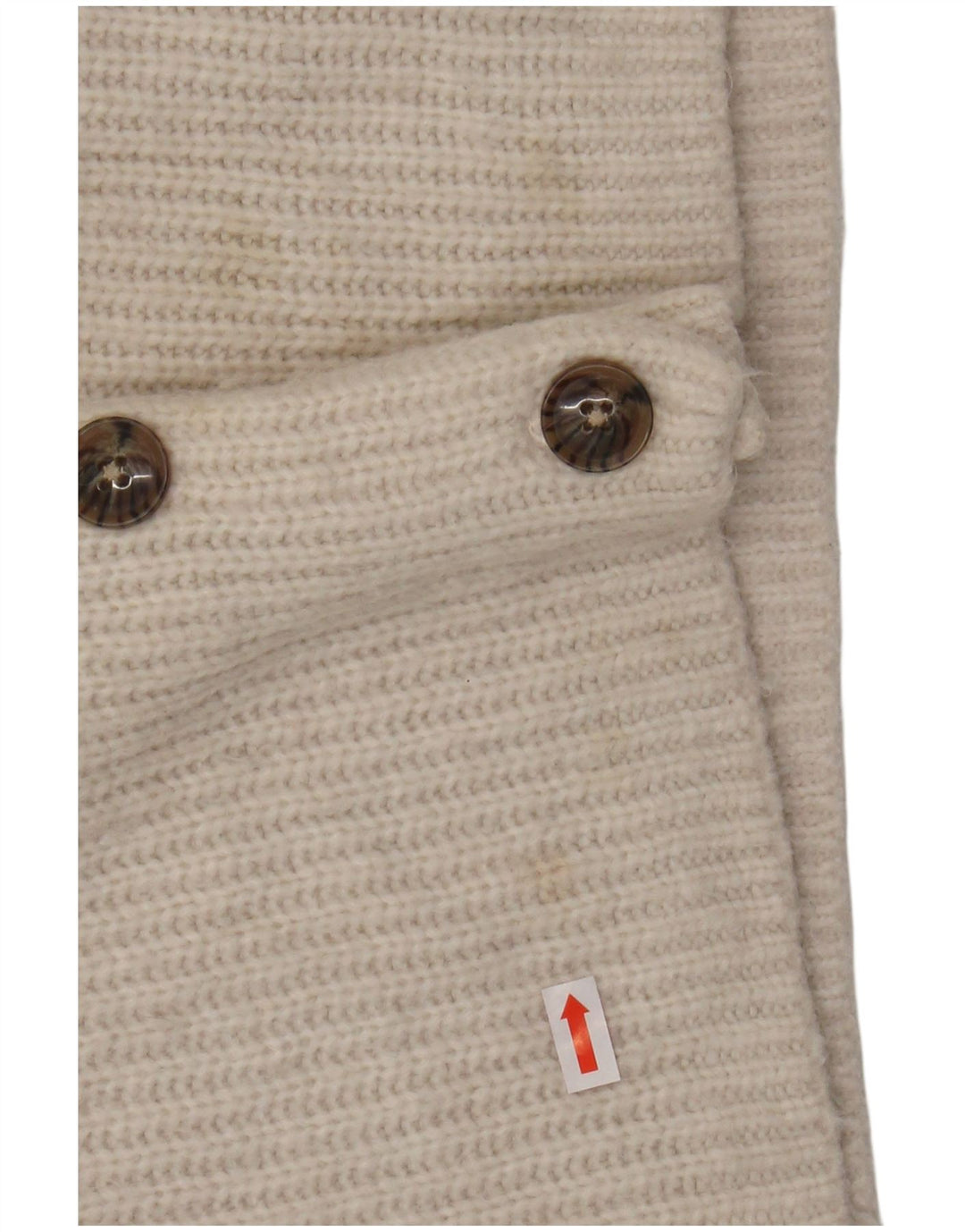 FAT FACE Womens Crop Oversized Cardigan Sweater UK 10 Small  White Nylon